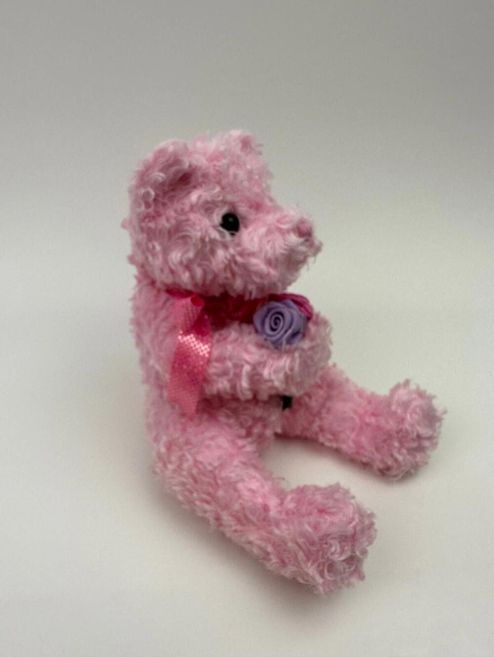 Ty Beanie Baby “Radiance” the Pink Bear Holding Flowers (7 inch) - Picture 3 of 4